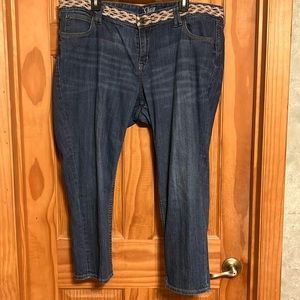 Old Navy Diva Denim Pants Skinny Ankle Length 24” Inseam Size 18 Like New